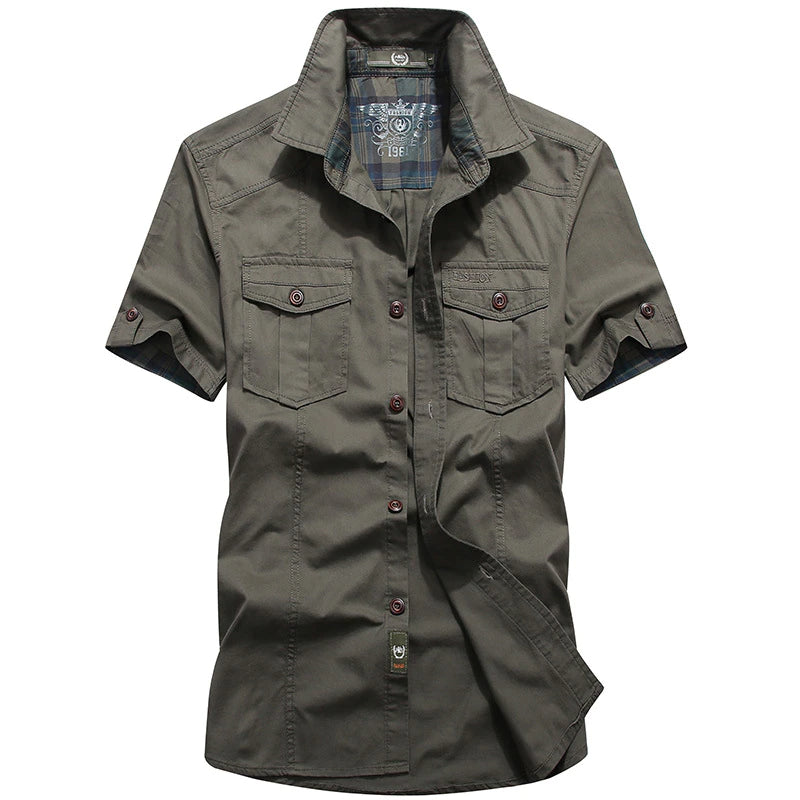 Fashion Cotton Casual Shirts Summer Men