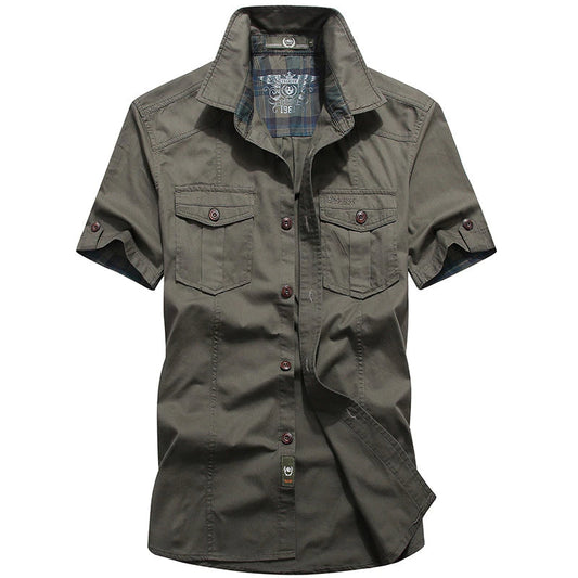 Fashion Cotton Casual Shirts Summer Men