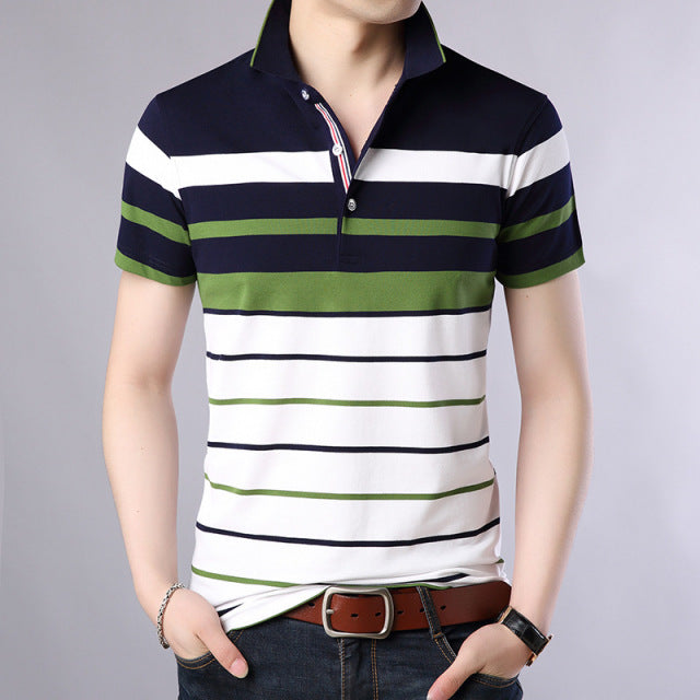 Classic Striped Polo Shirt