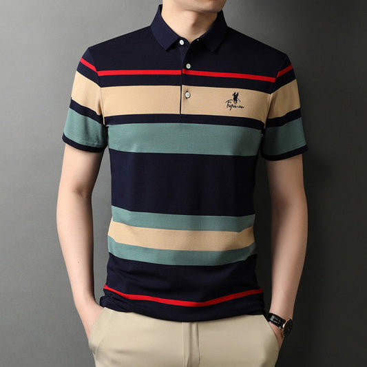 Striped Embroidery Shirt